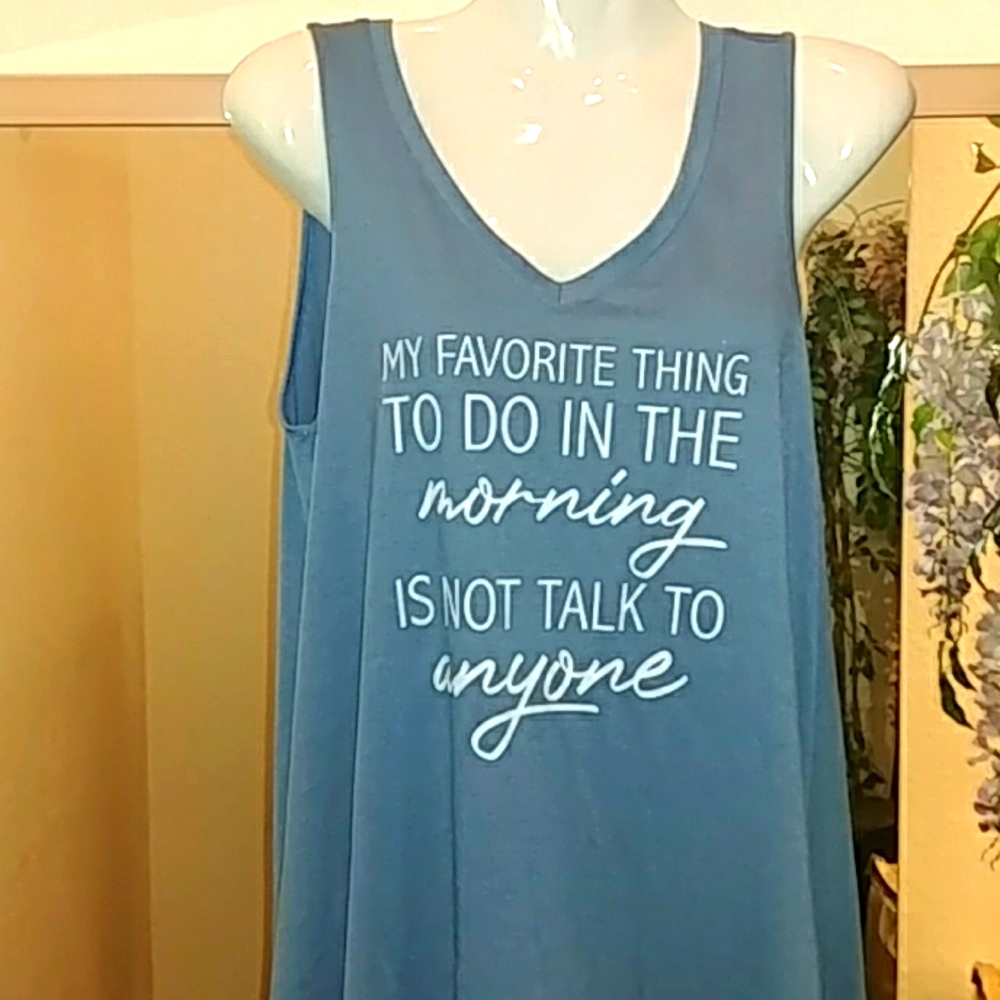 LLR Morning Graphic High Low Tank Top
